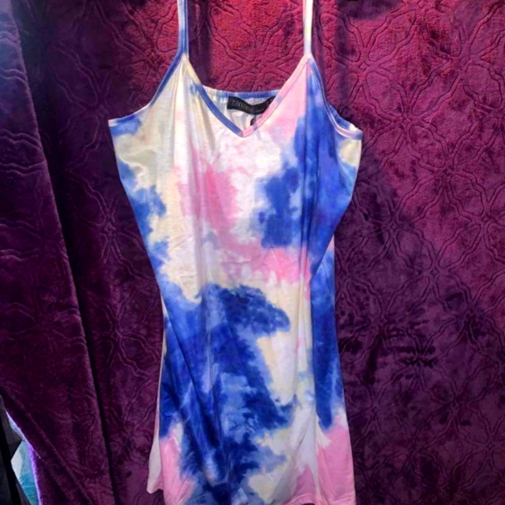 Tye dye mini dress